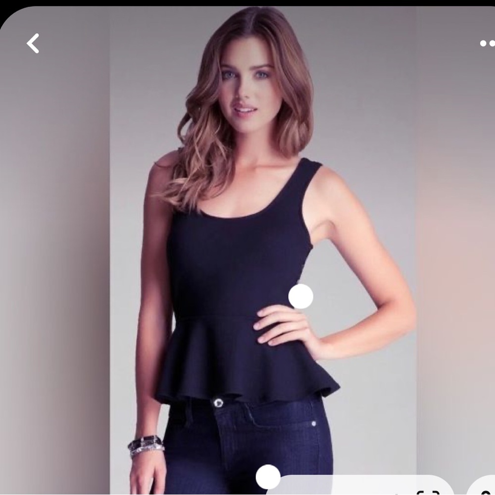 Bebe peplum tank top